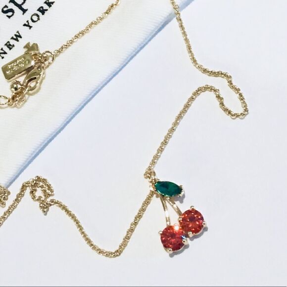 Adorable Cherry Kate Spade necklace, - Picture 1 of 8